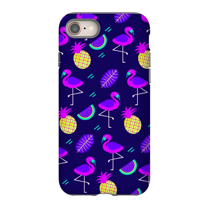 iPhone SE StrongFit Flamingos In Neon by ArtsCase