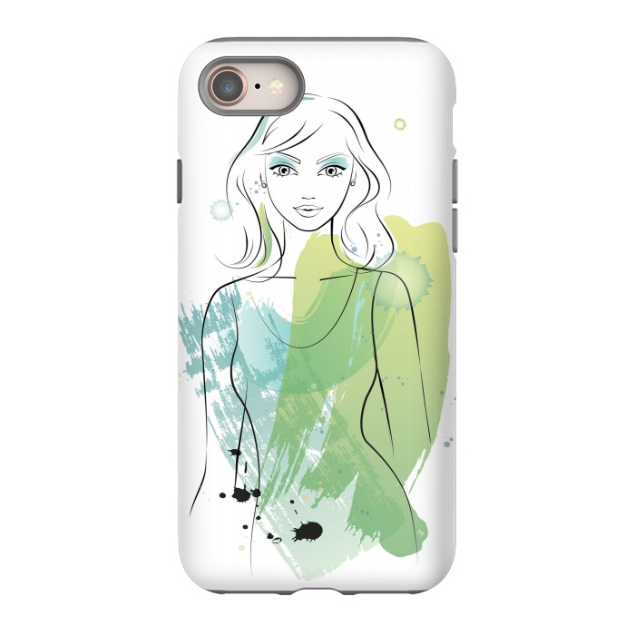 iPhone SE StrongFit Watercolour girl by Martina