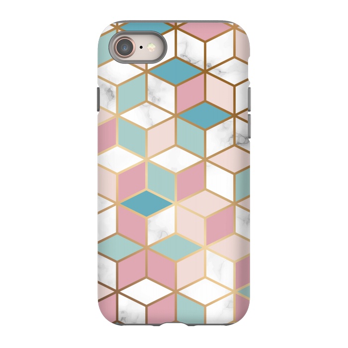 iPhone SE StrongFit Crystals In Blue And Pink Marble by ArtsCase