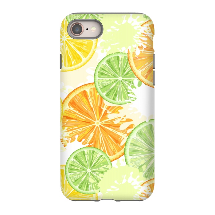 iPhone SE StrongFit Citrus Watercolors Fresh Summer Pattern by BluedarkArt