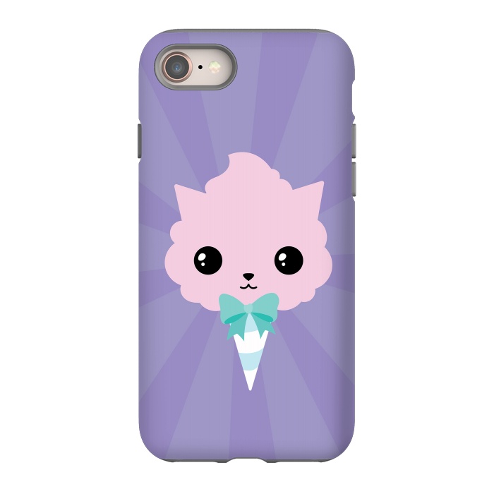 iPhone SE StrongFit Cotton candy cat by Laura Nagel
