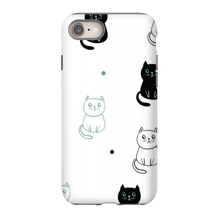 iPhone SE StrongFit minimal cats by haroulita