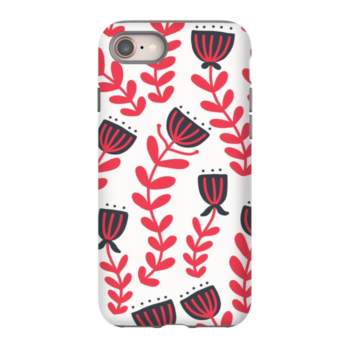 iPhone SE StrongFit Red flowers by Winston