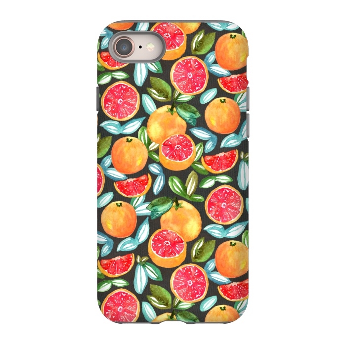 iPhone SE StrongFit Grapefruits on Navy  by Tigatiga