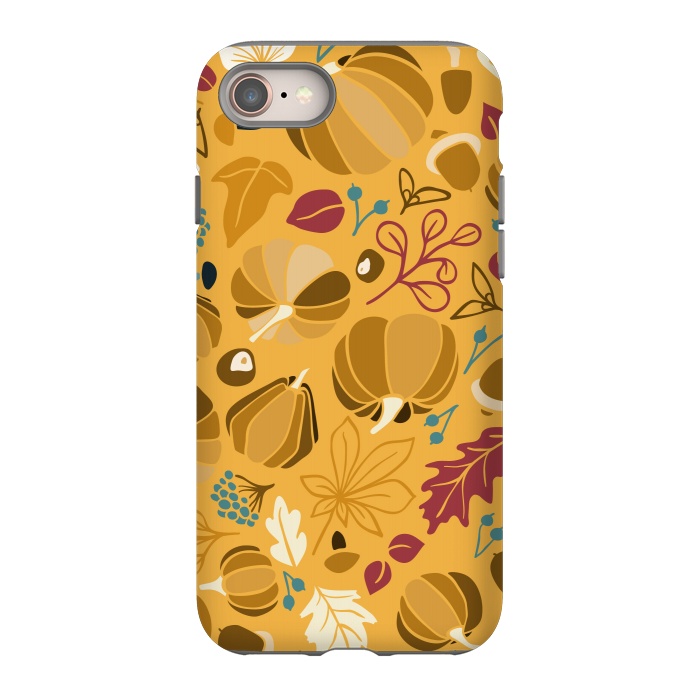 iPhone SE StrongFit Fall Fruits in Mustard and Red by Paula Ohreen