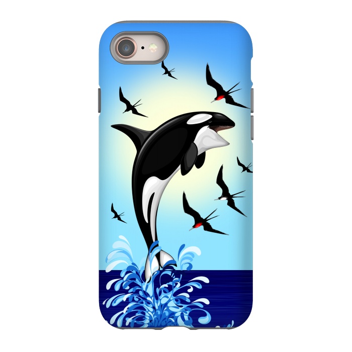 iPhone SE StrongFit Orca Killer Whale jumping out of Ocean by BluedarkArt