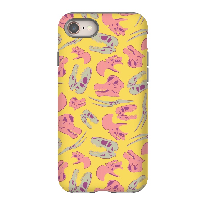 iPhone SE StrongFit Skull Roll - Yellow by Melissa Lee