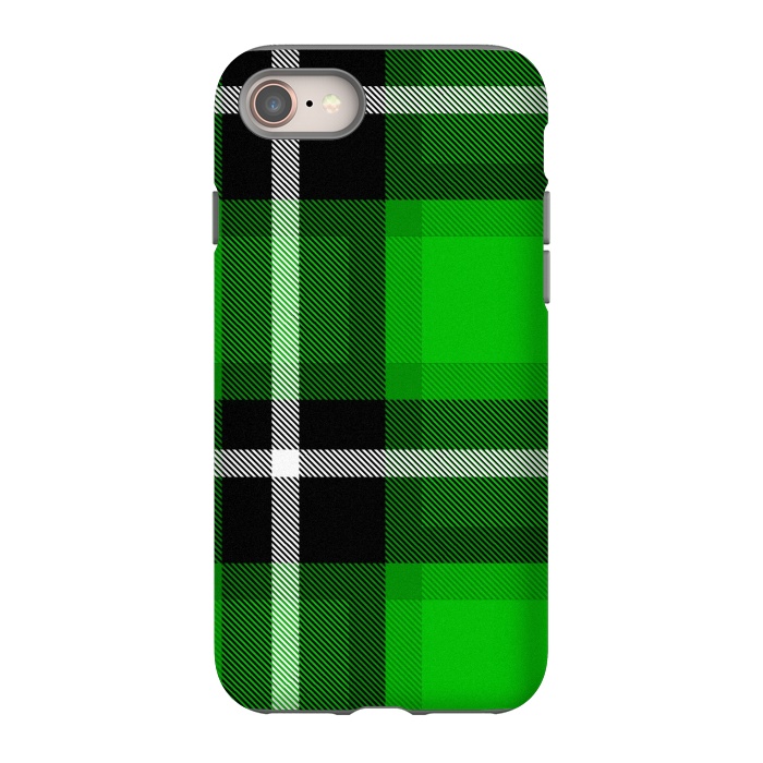 iPhone SE StrongFit Green Scottish Plaid by TMSarts