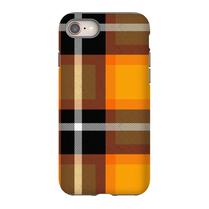 iPhone SE StrongFit Orange Scottish Plaid by TMSarts