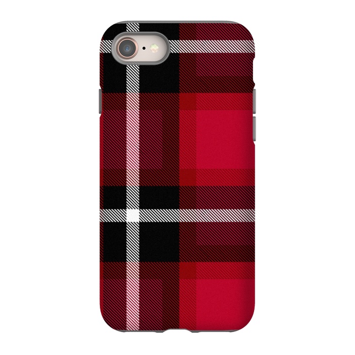 iPhone SE StrongFit Red Scottish Plaid by TMSarts
