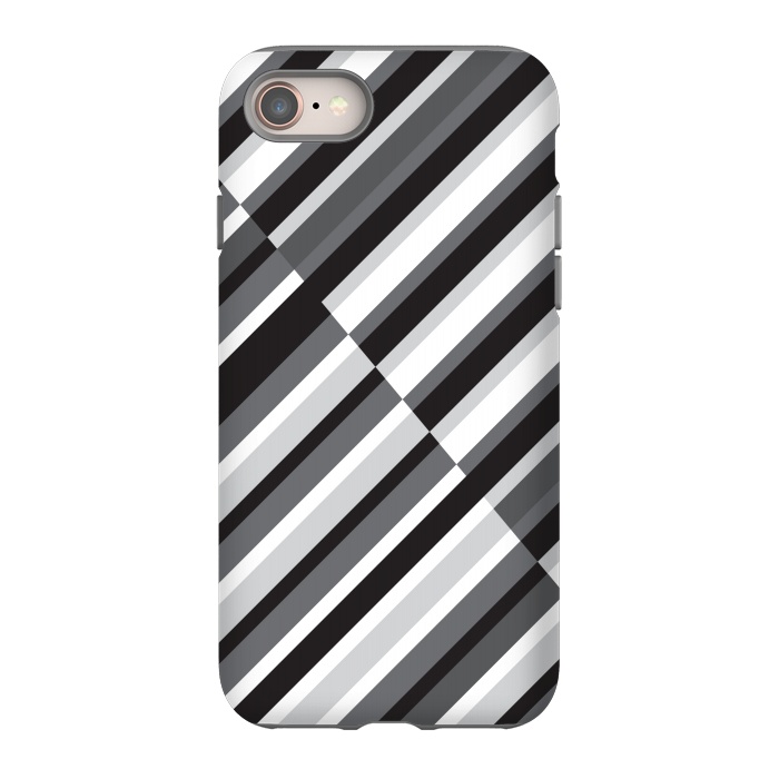 iPhone SE StrongFit Black Crossing Striped by TMSarts