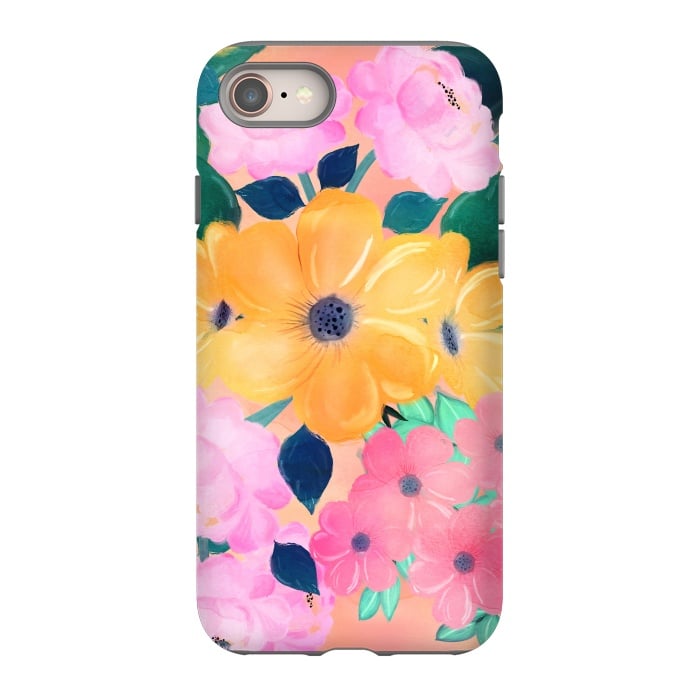 iPhone SE StrongFit Cute Colorful Romantic Watercolor Flowers  by InovArts