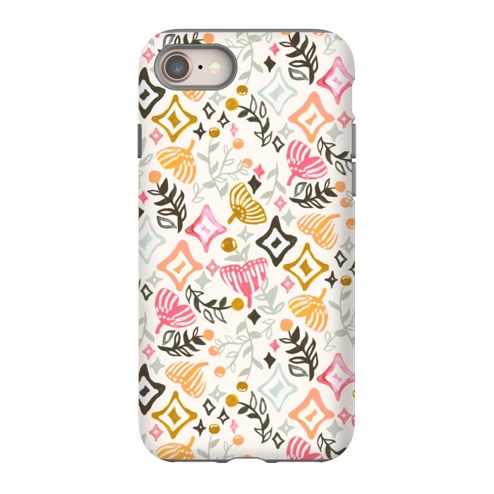 iPhone SE StrongFit Autumn Abstract Ginkgo & Berry Pattern  by Tigatiga