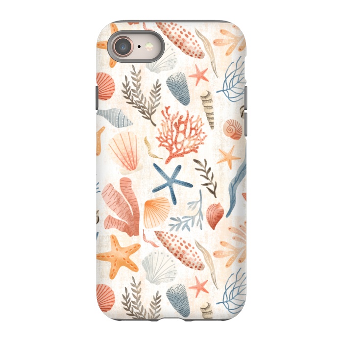 iPhone SE StrongFit Vintage Seashells by Noonday Design