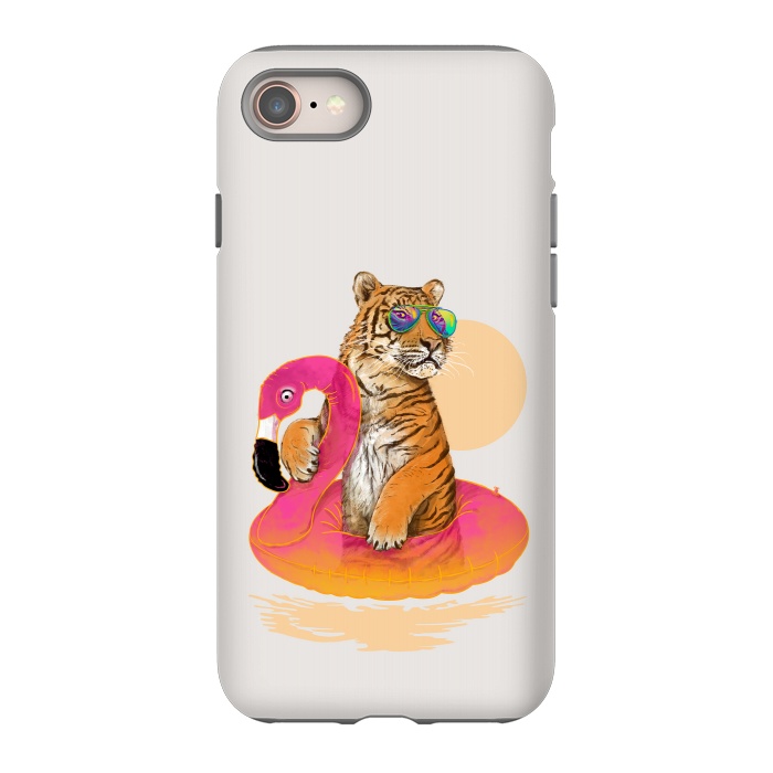 iPhone SE StrongFit Chillin Flamingo Tiger by 38 Sunsets