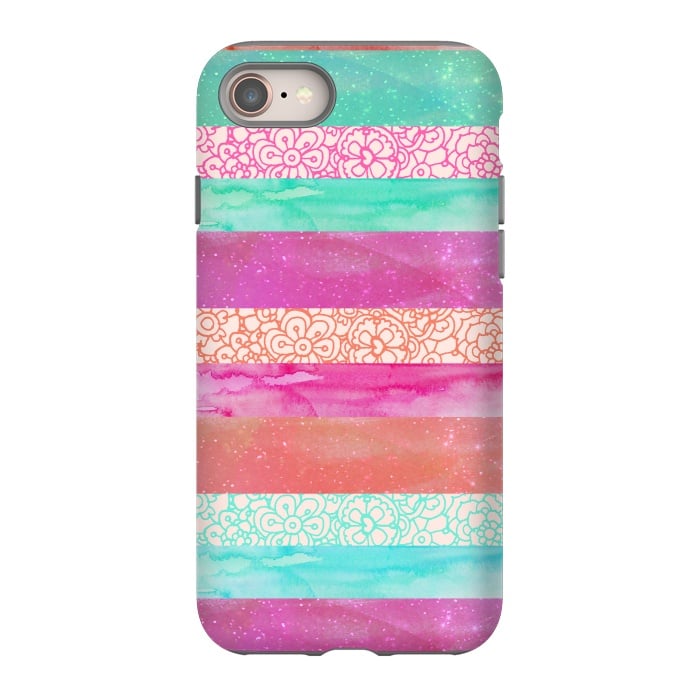 iPhone SE StrongFit Tropical Stripes by Tangerine-Tane
