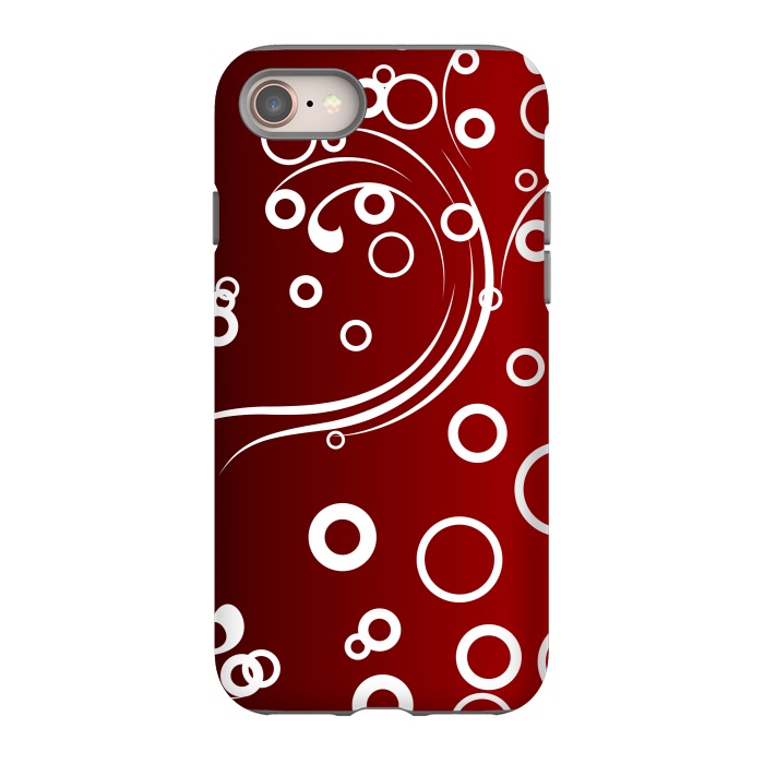 iPhone SE StrongFit White Abstracts on Red by Texnotropio