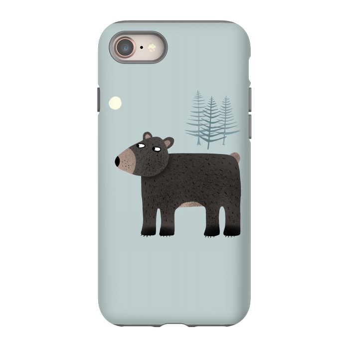 iPhone SE StrongFit The Bear, the Trees and the Moon by Nic Squirrell
