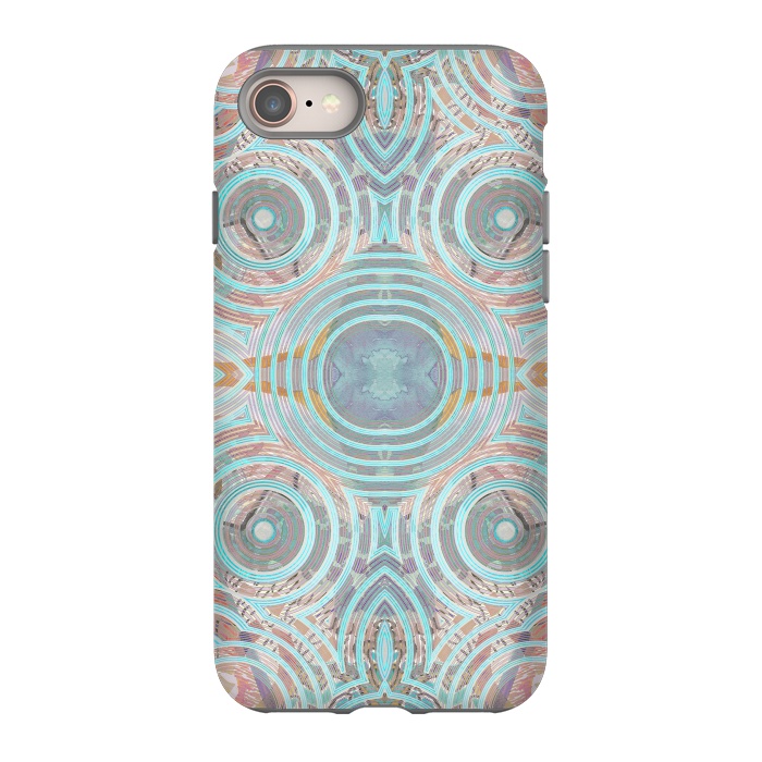 iPhone SE StrongFit Pastel playful African inspired circle sketch pattern by Oana 