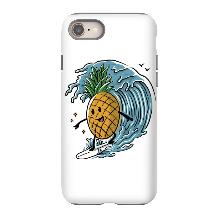iPhone SE StrongFit Pineapple Surfing by Afif Quilimo