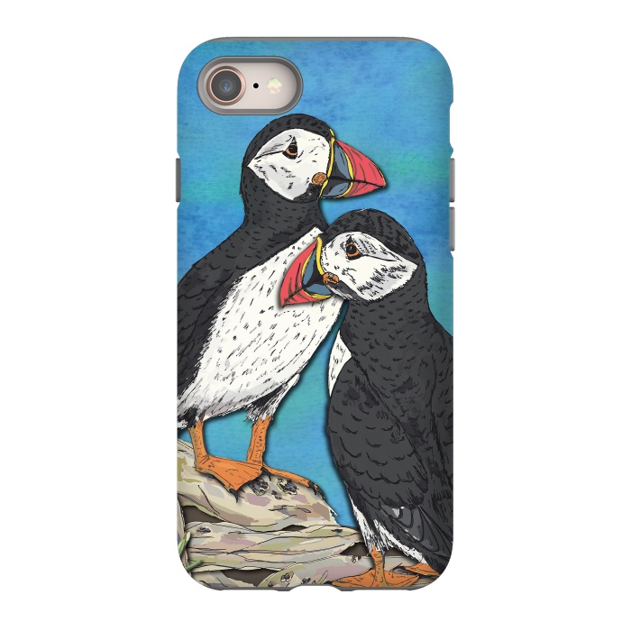 iPhone SE StrongFit Puffin Perfection by Lotti Brown
