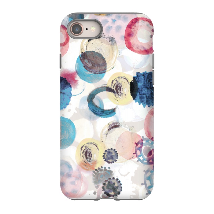 iPhone SE StrongFit Watercolour playful spots abstract pattern by Oana 