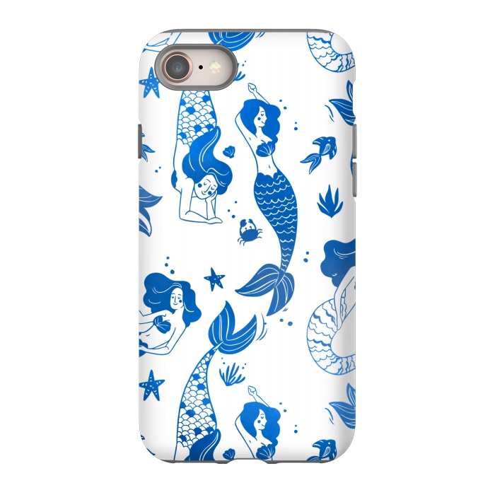 iPhone SE StrongFit blue mermaid pattern by MALLIKA