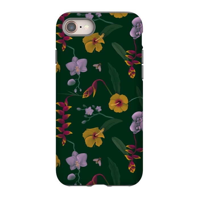 iPhone SE StrongFit Heliconia & Hibiscus by Tishya Oedit