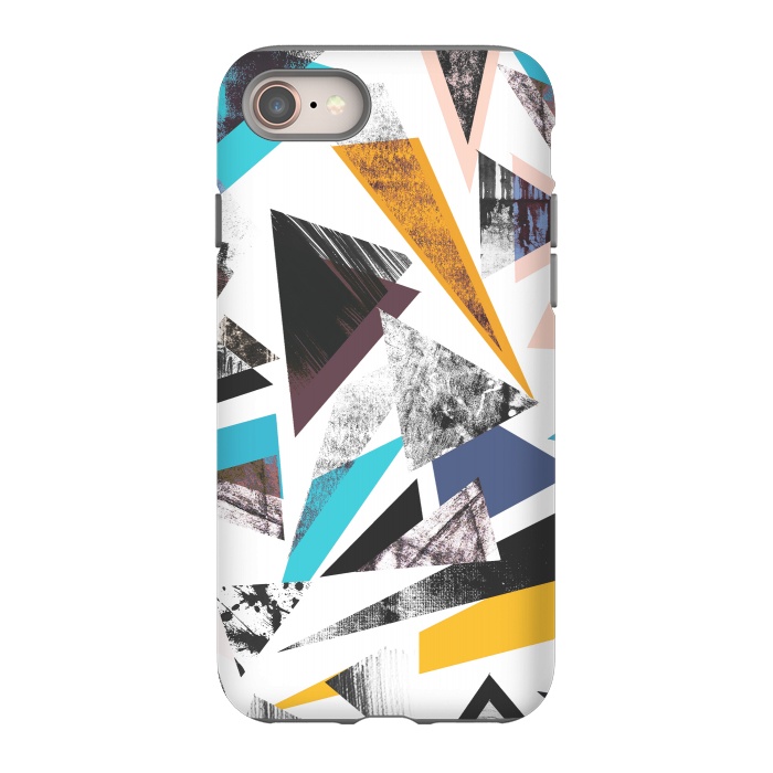 iPhone SE StrongFit Colorful textured triangles by Oana 