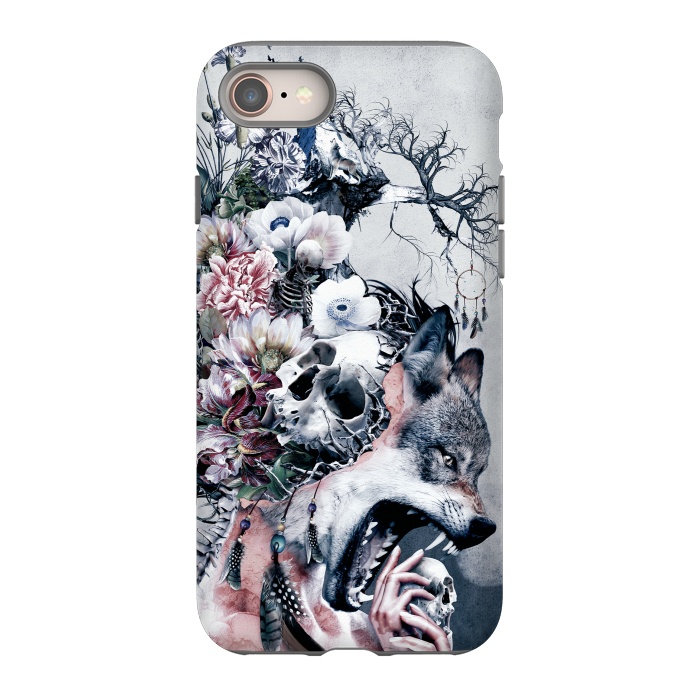 iPhone SE StrongFit Wolf and Skulls by Riza Peker