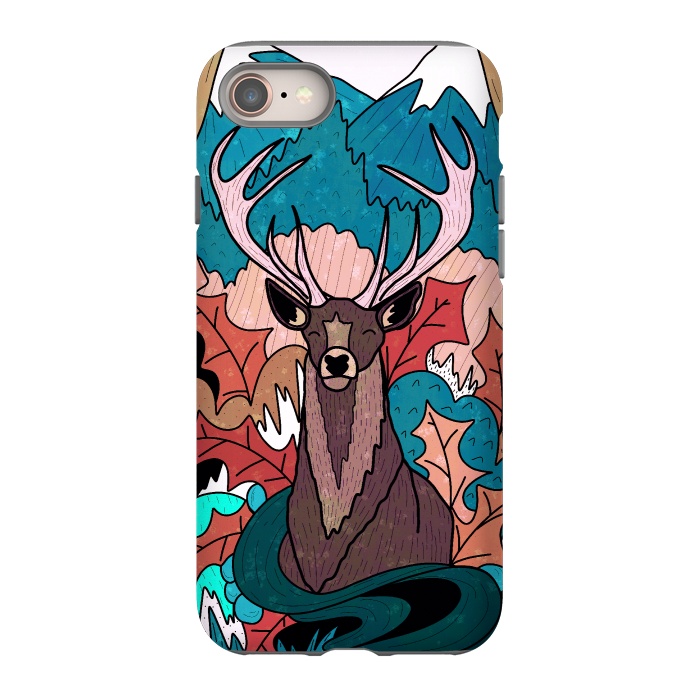 iPhone SE StrongFit Winter deer forest by Steve Wade (Swade)
