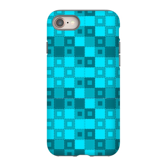 iPhone SE StrongFit blue patchwork by MALLIKA