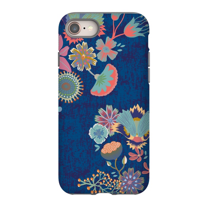 iPhone SE StrongFit Blue chinz florals by Nina Leth