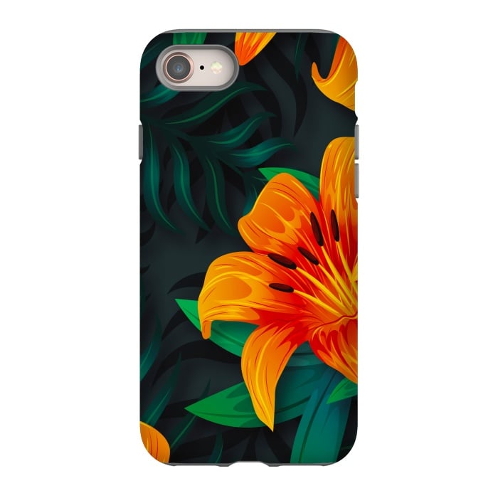 iPhone SE StrongFit ORANGE FLOWERS by haroulita