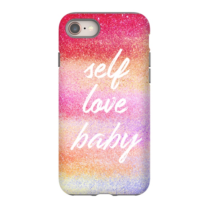iPhone SE StrongFit Self Love colorful gradient glitter by Oana 