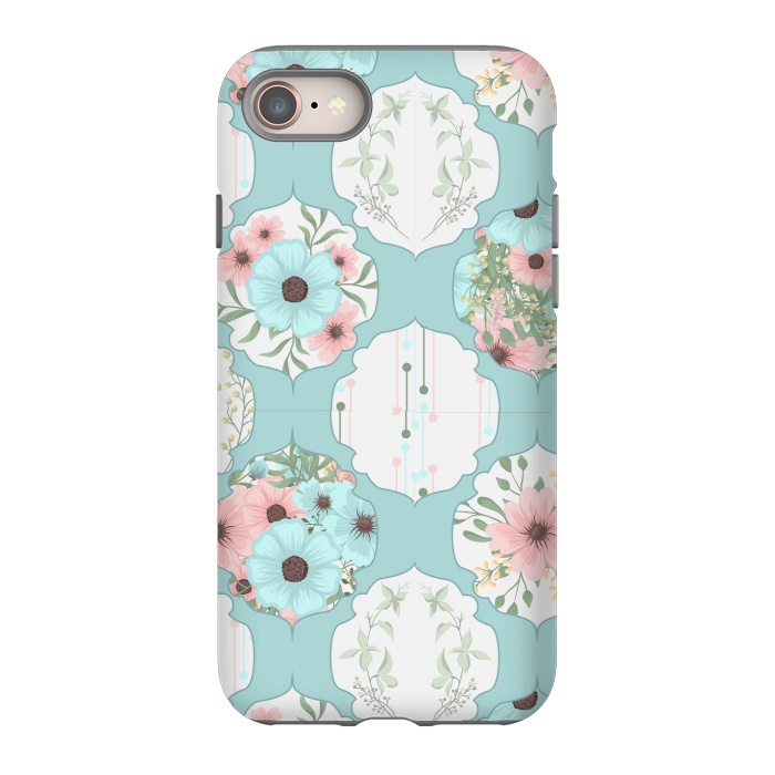 iPhone SE StrongFit BLUE FLORAL PATCHWORK  by MALLIKA