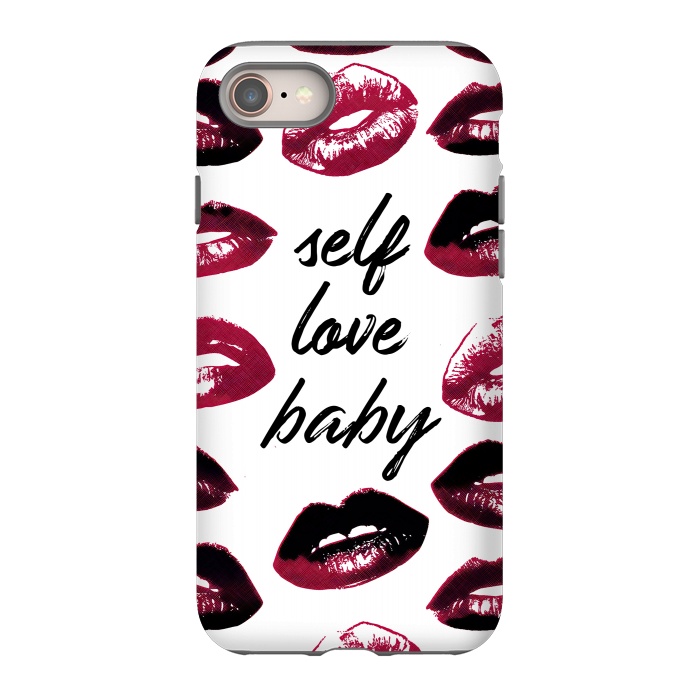 iPhone SE StrongFit Self love lipstick kisses by Oana 