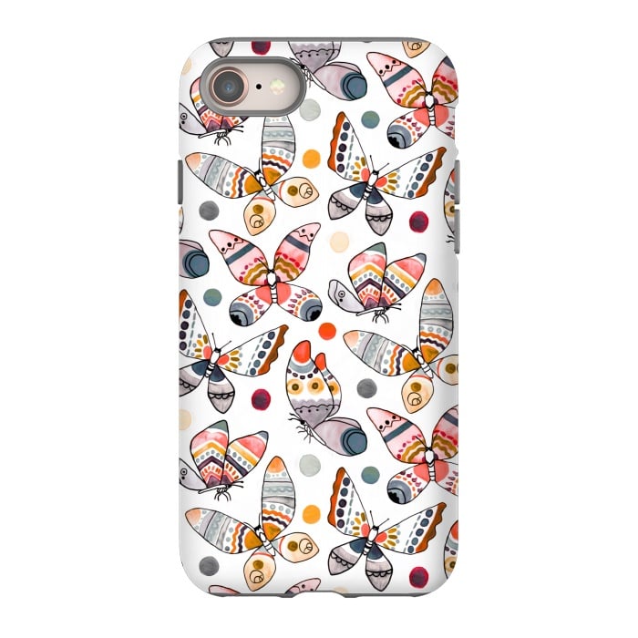 iPhone SE StrongFit Pastel Watercolor Butterflies  by Tigatiga