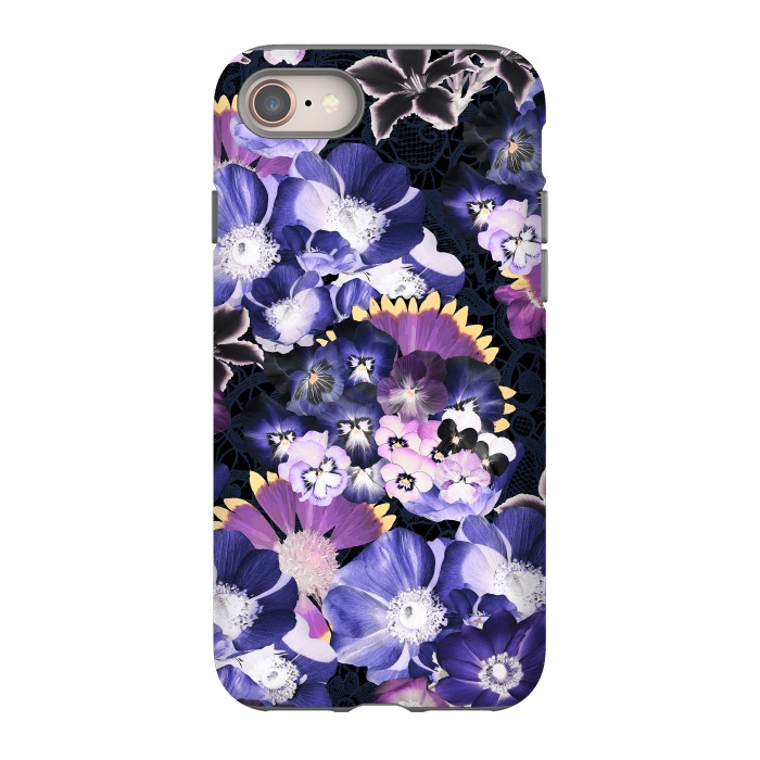 iPhone SE StrongFit Purple flowers collage by Oana 