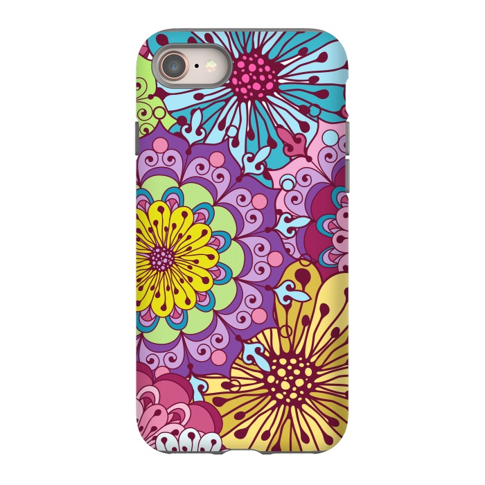 iPhone SE StrongFit Brightly Colored Flowers by ArtsCase