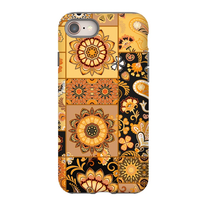 iPhone SE StrongFit Patchwork with Paisley and Mandala in Colorful by ArtsCase