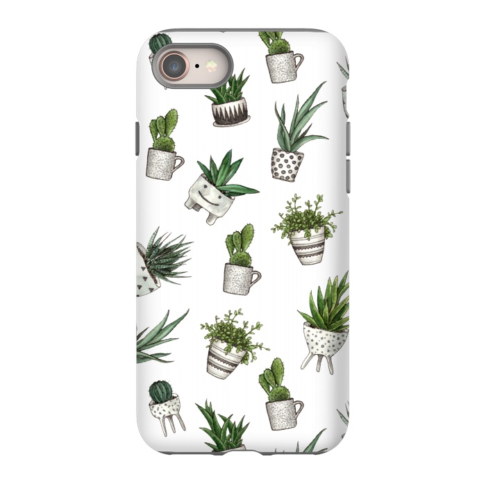 iPhone SE StrongFit cute houseplants in pots by Alena Ganzhela