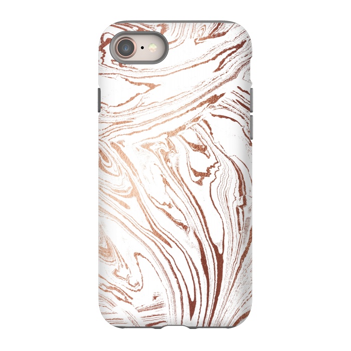iPhone SE StrongFit White marble with rose gold details by Oana 
