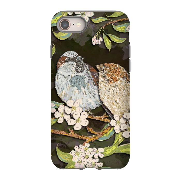 iPhone SE StrongFit Sweet Sparrows by Lotti Brown