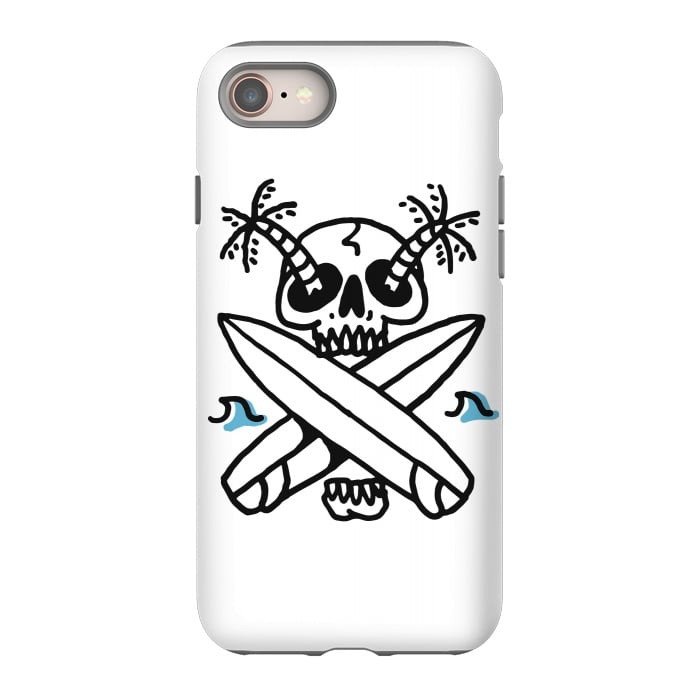 iPhone SE StrongFit Skull Surf Beach by Afif Quilimo