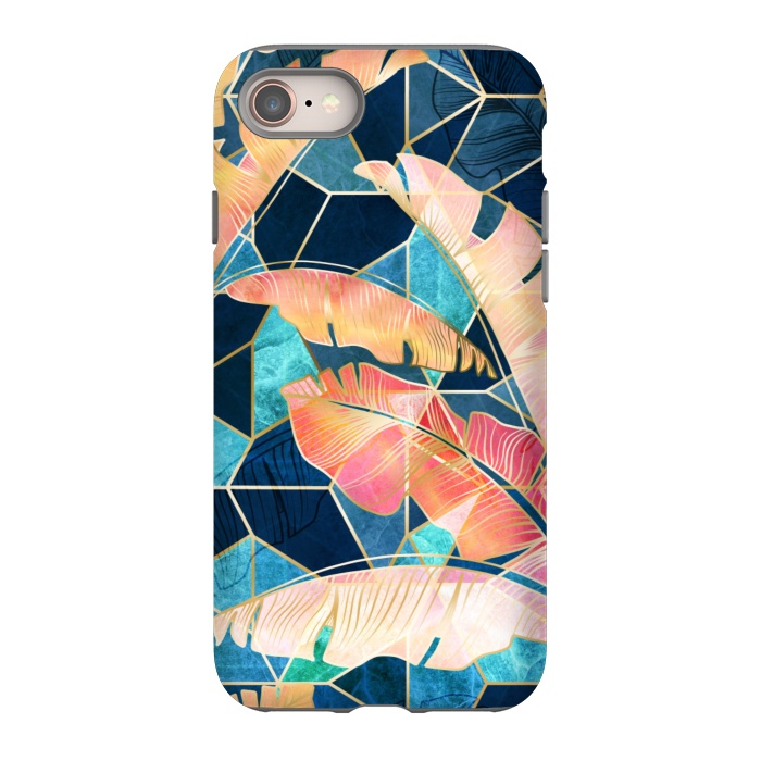 iPhone SE StrongFit Marbled Topical Sunset by gingerlique