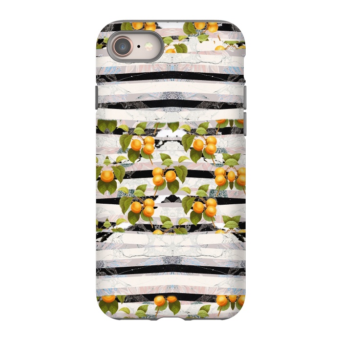 iPhone SE StrongFit Colorful peaches and marble stripes by Oana 