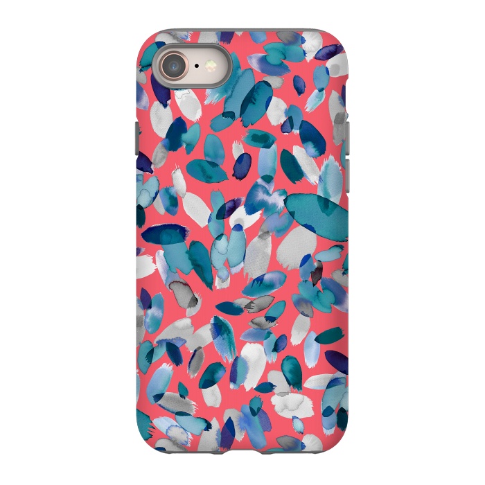 iPhone SE StrongFit Abstract Petal Stains Colorful Red Blue by Ninola Design
