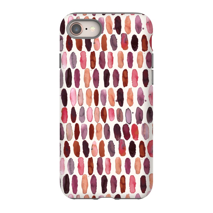 iPhone SE StrongFit Pills Watercolor Dots Pink Orange Coral by Ninola Design