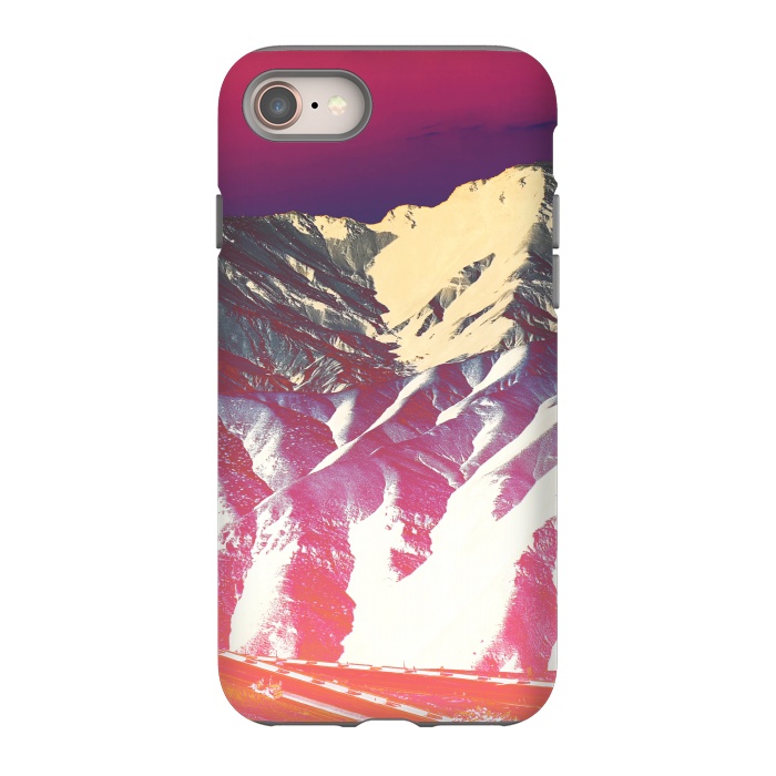 iPhone SE StrongFit Utopia pink gradient desert mountain landscape by Oana 
